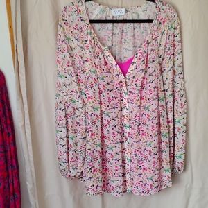 TANYA TAYLOR ILLA SILK BLOUSE